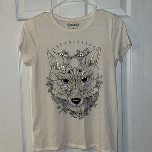 Sweet NWOT Fox Mudd foil graphic tee
